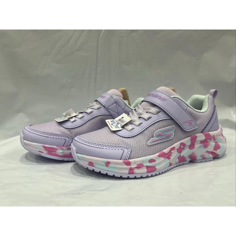 Skechers Elite Sport Tempo-Statement Swirl Sneaker Kids 1.5 Purple Shoes EBS2302